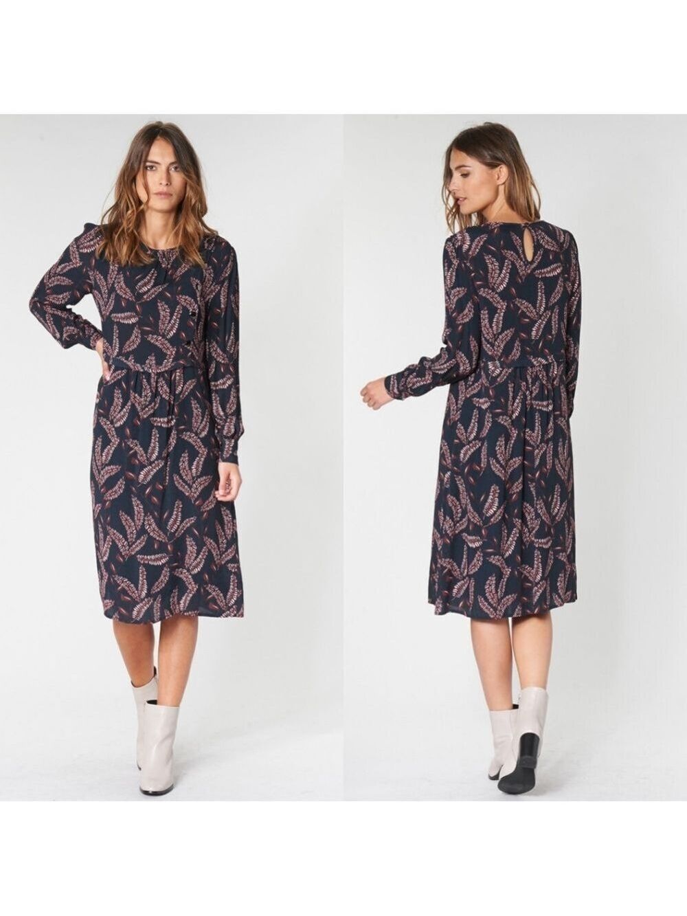 New: See U Soon Feather Pattern Dress 🪶